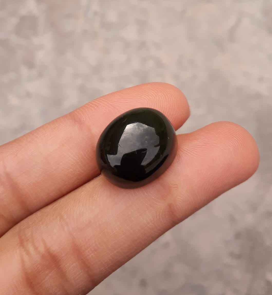 16.5ct Jade, Nephrite Jade Cabochon, Jade Green, Good Quality Jade Stones - 17x13x8mm