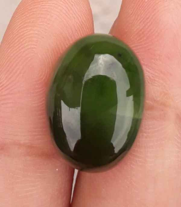 20.7ct Jade, Nephrite Jade Cabochon, Jade Green, Good Quality Jade Stones - 17.2x13x9mm