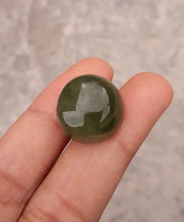 26ct Jade, Nephrite Jade Cabochon, Jade Green, Good Quality Jade Stones - 16x16x10mm