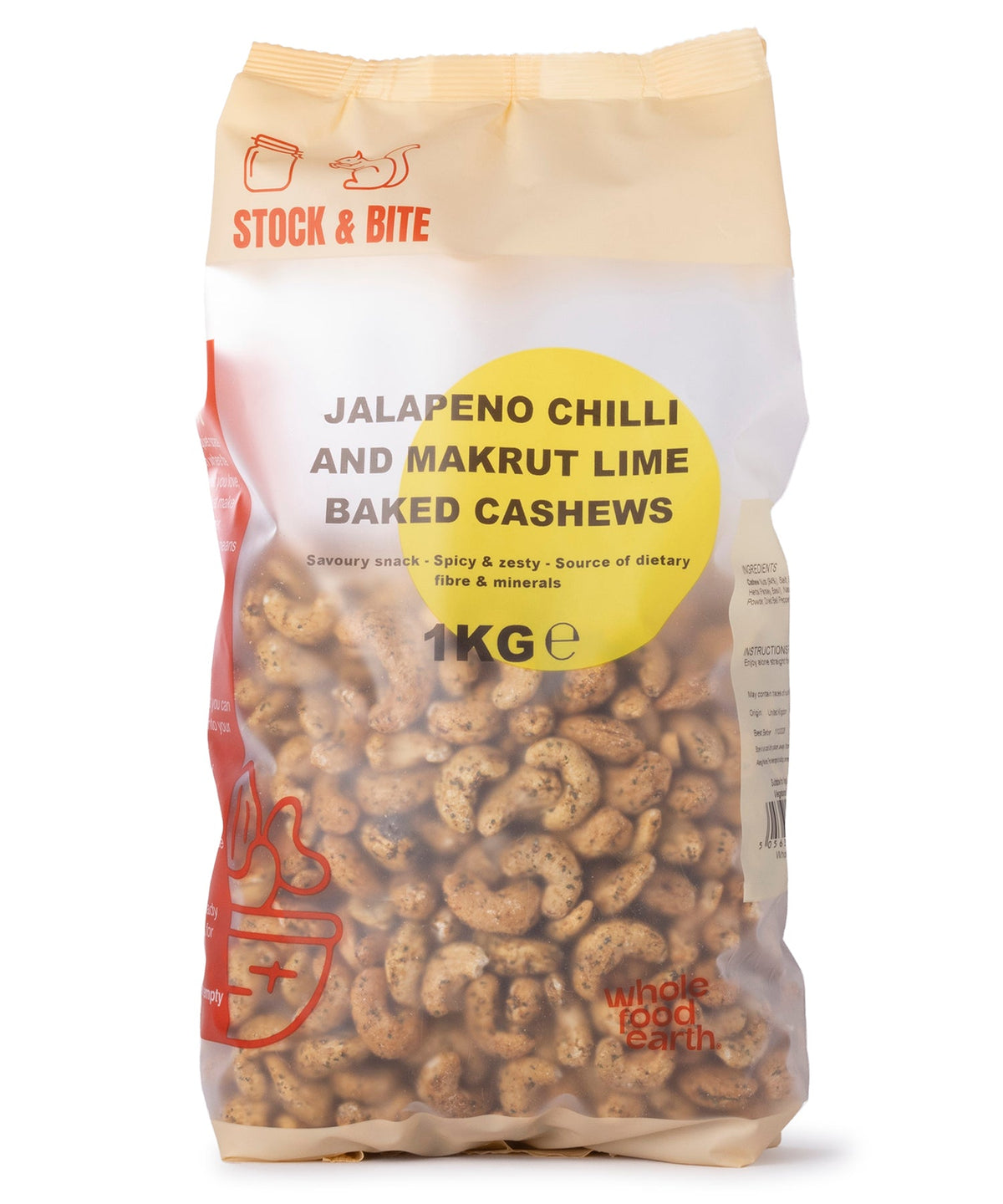 Jalapeno Chilli and Makrut Lime Baked Cashews - Stock & Bite - 1kg