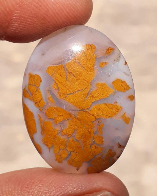 24ct Jasper - Gold Jasper Cabochon - Yellow Jasper - 28.7x21.8mm