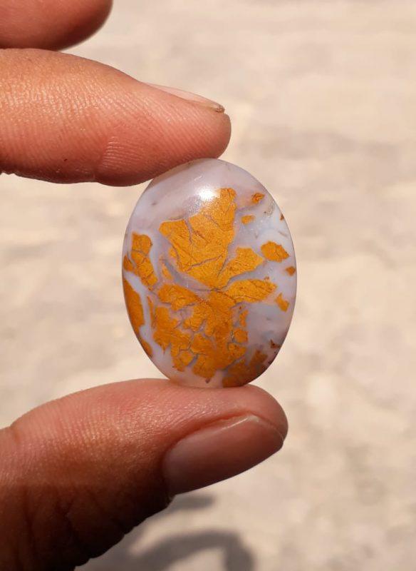 24ct Jasper - Gold Jasper Cabochon - Yellow Jasper - 28.7x21.8mm
