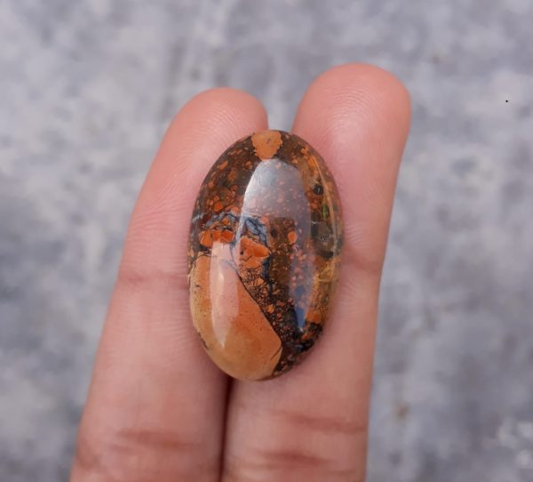 22.3ct Jasper - Maligano Jasper Cabochon - Jasper Maligano- 27x17mm