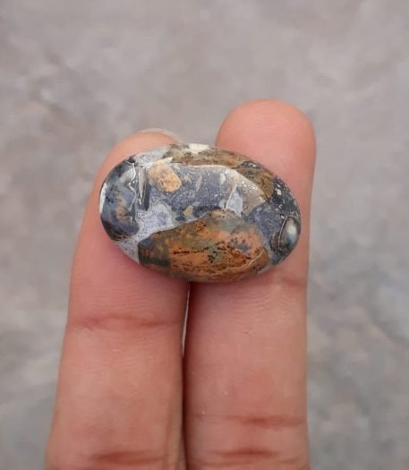 17ct Jasper - Maligano Jasper Cabochon - Jasper Maligano- 26x17.5mm