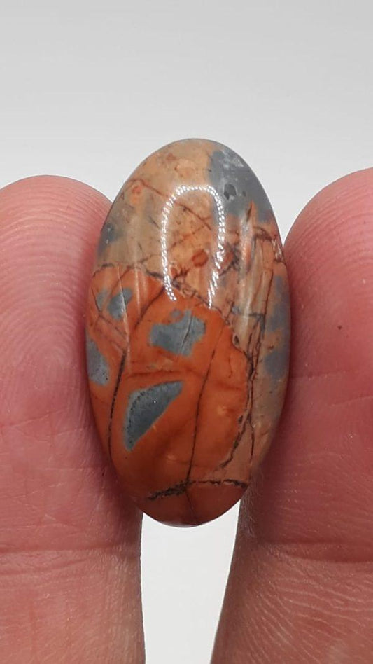 18ct Jasper - Maligano Jasper Cabochon - Jasper Maligano- 25x13mm