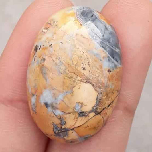 32ct Jasper - Maligano Jasper Cabochon - Jasper Maligano- 29x20mm