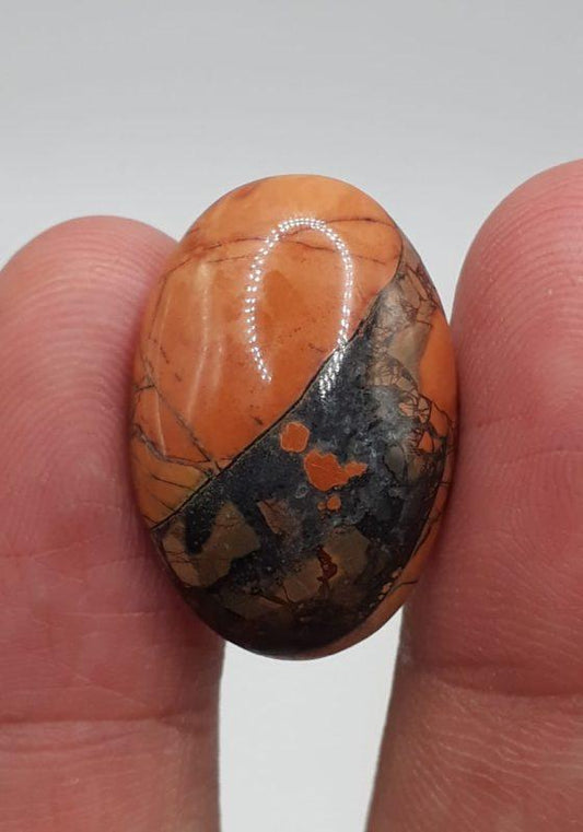 19.2ct Jasper - Maligano Jasper Cabochon - Jasper Maligano- 23x15mm