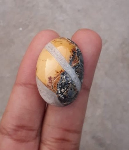 40ct Jasper - Maligano Jasper Cabochon - Jasper Maligano- 28x20mm