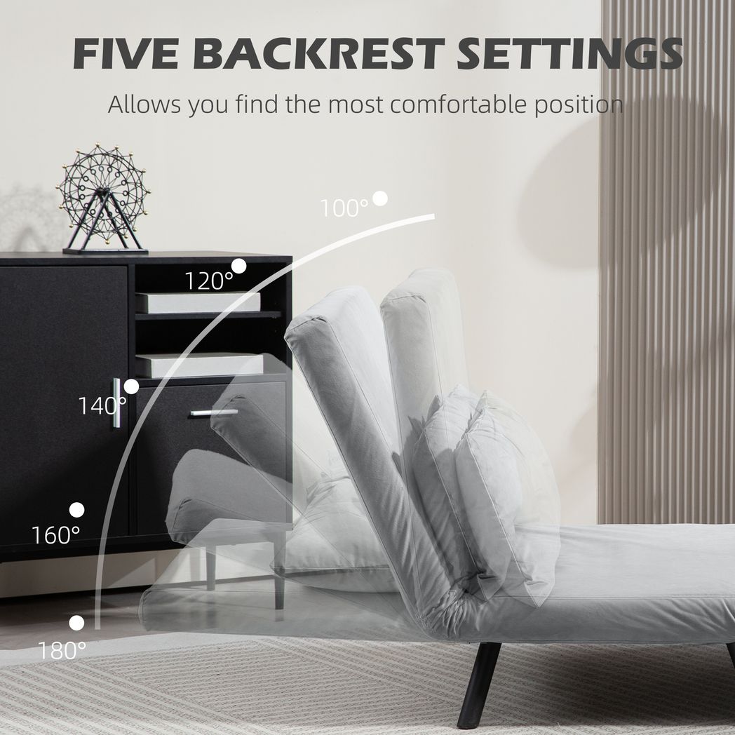 HOMCOM Click Clack 2 Seater Sofa Bed for Living Room, Guest Room