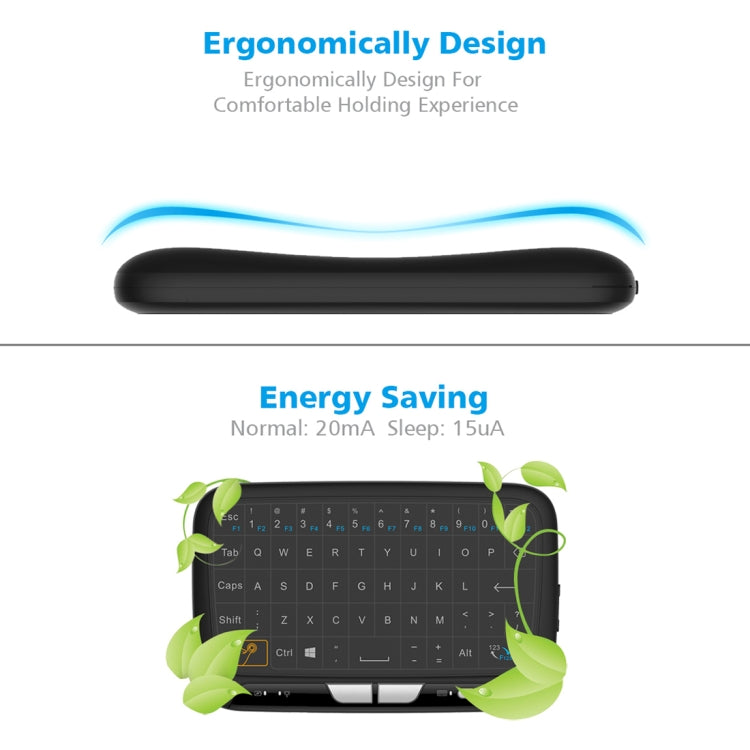 H18 2.4GHz Mini Wireless Air Mouse QWERTY Keyboard with Touchpad / Vibration for PC, TV, H18 Wireless Keyboard