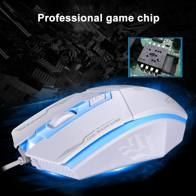 Chasing Leopard 199 USB 1600DPI Three-speed Adjustable LED Backlight Wired Optical Gaming Mouse, Length: 1.3m, 199, 199 Black