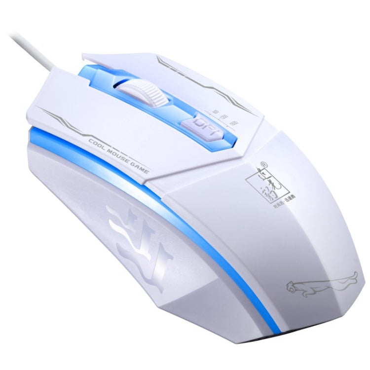 Chasing Leopard 199 USB 1600DPI Three-speed Adjustable LED Backlight Wired Optical Gaming Mouse, Length: 1.3m, 199, 199 Black
