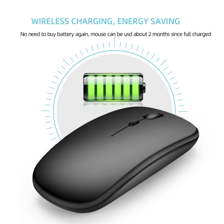 HXSJ M90 2.4GHz Ultrathin Mute Rechargeable Dual Mode Wireless Bluetooth Notebook PC Mouse