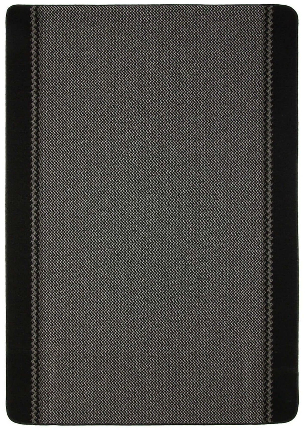 Washable Bordered Black Rug  | 116Bl