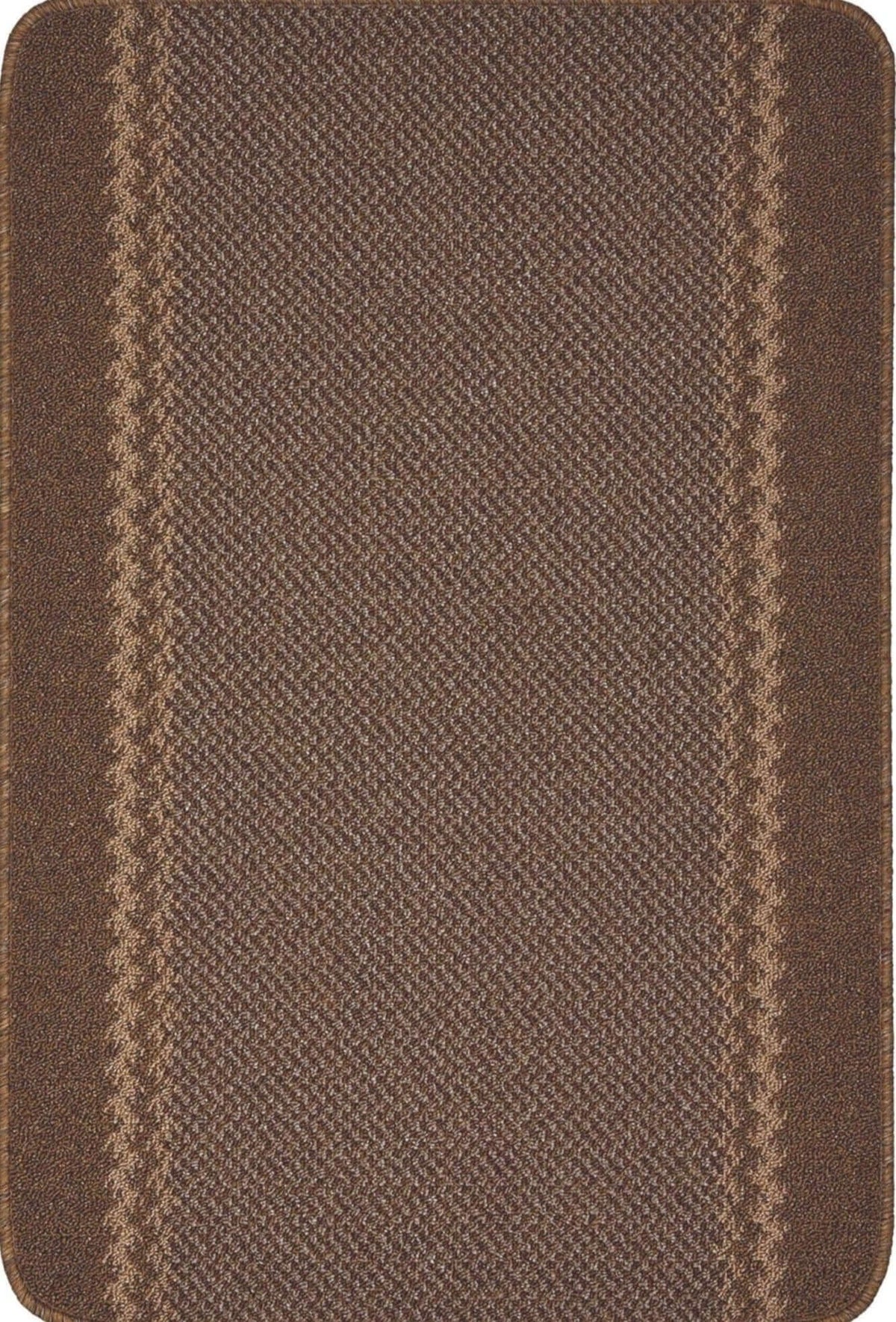 Washable Bordered Brown Rug | 116Br