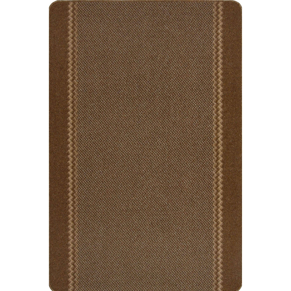 Washable Bordered Brown Rug | 116Br
