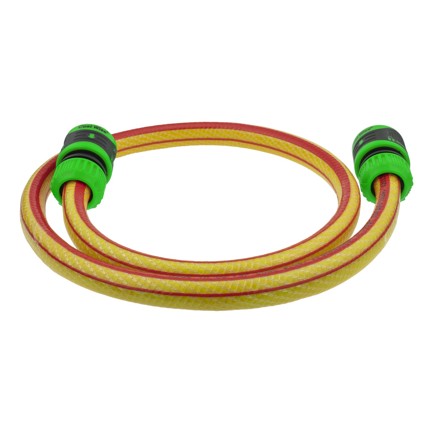 Premium Garden Hose Yellow with Green Lock Connectors for DIY Workshop Accessory