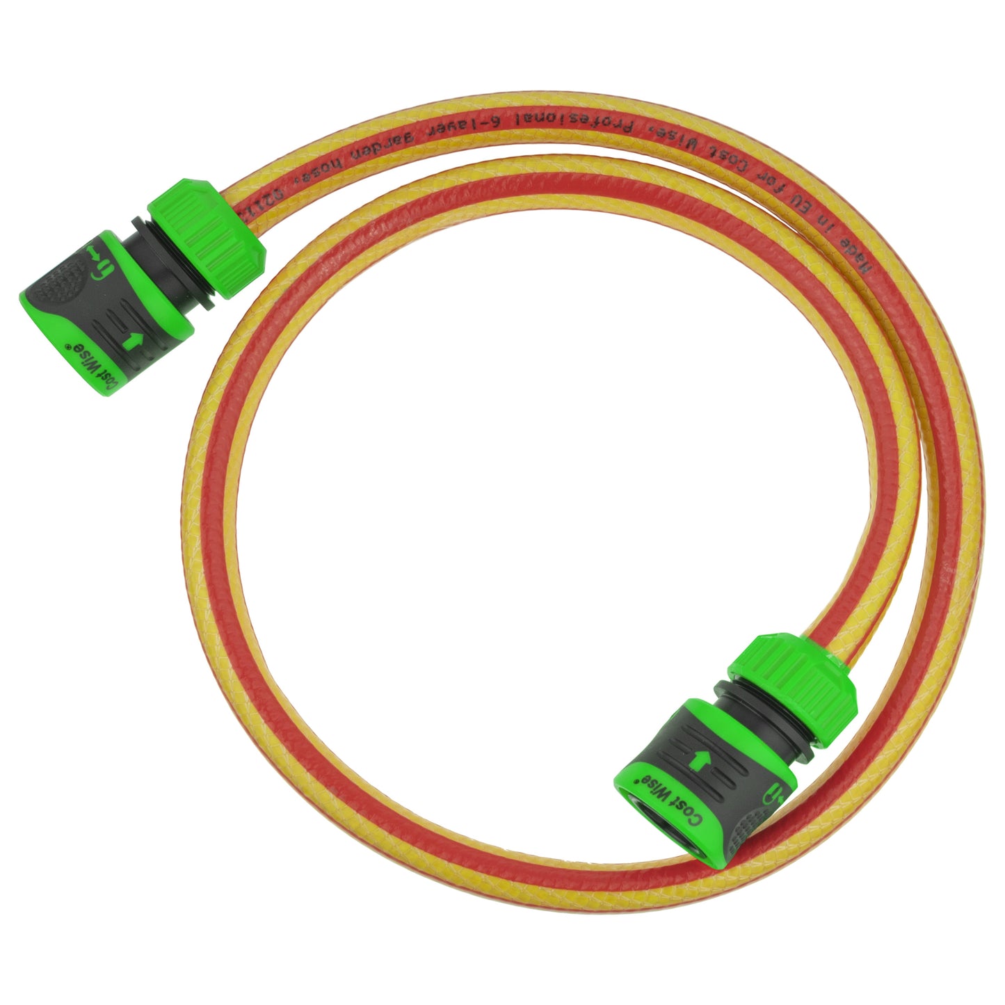 Premium Garden Hose Yellow with Green Lock Connectors for DIY Workshop Accessory