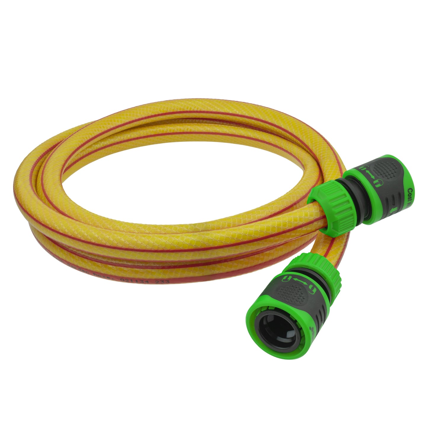 Premium Garden Hose Yellow with Green Lock Connectors for DIY Workshop Accessory
