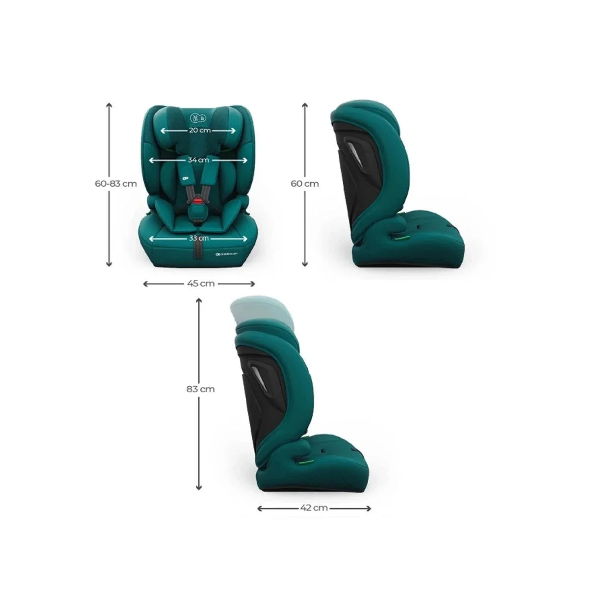 Kinderkraft Comfort Up 2 Plus Group 1/2/3 i-Size Car Seat - Green