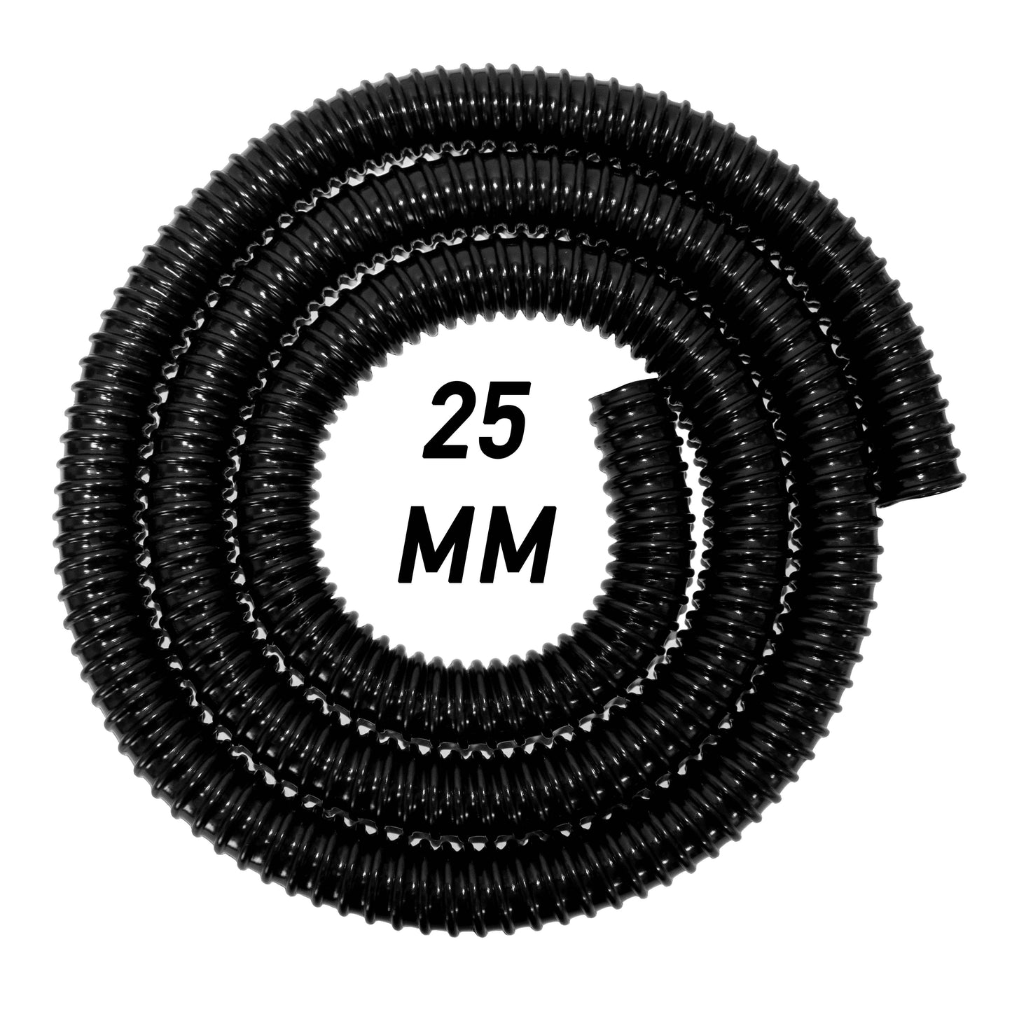 Corrugated Pipe 1in (25mm) with 2 x Double Wire Clips Set for BSP Thread Fitting