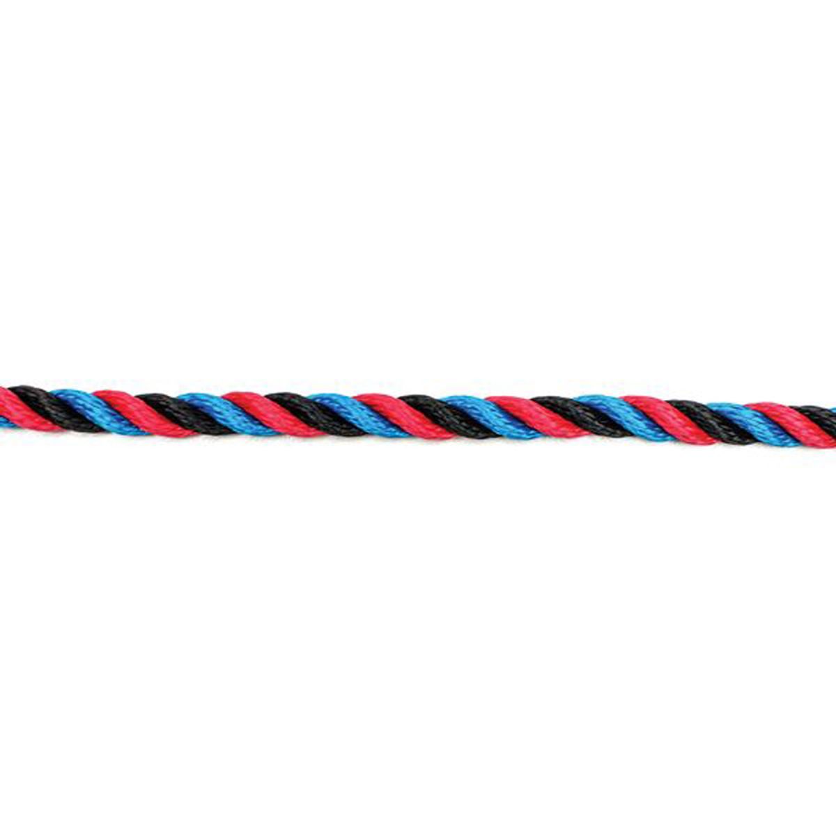 Kingfisher 12mm Red/Black/Blue Mooring Rope & Large Eye Splice (10m)