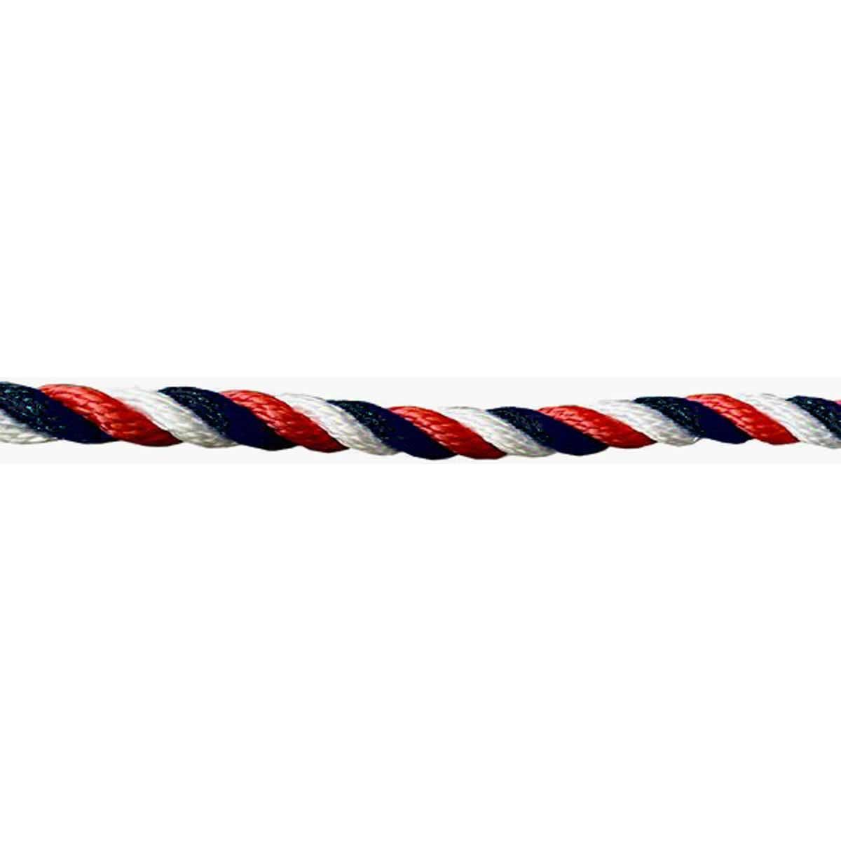 Kingfisher 12mm Red/Black/White Mooring Rope & Large Eye Splice (10m)