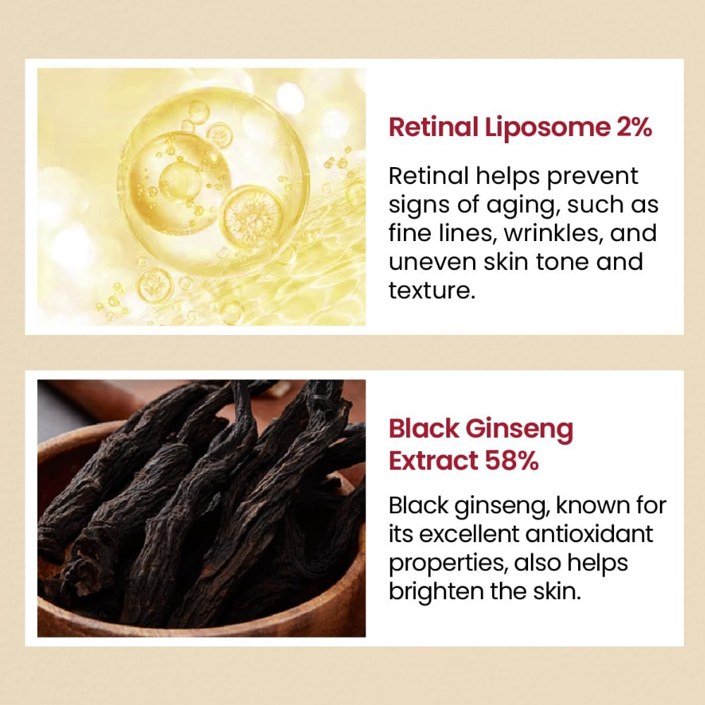 KSECRET SEOUL 1988 Serum : Retinal Liposome 2% + Black Ginseng 30ml