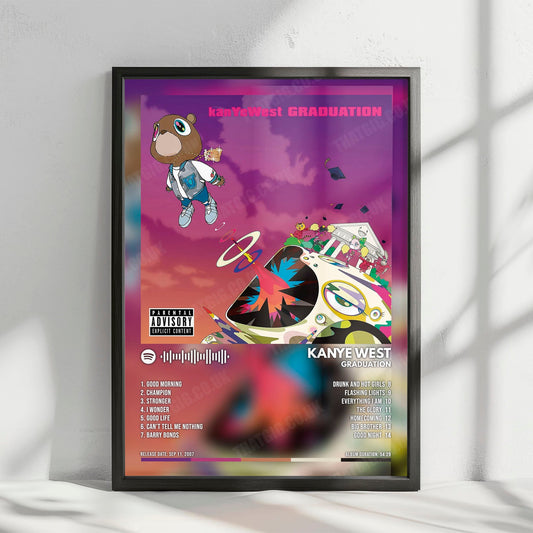 Kanye West - "Graduation" Album Cover Poster - with Complete Tracklist
