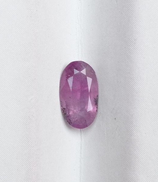 0.60ct Sapphire for Sale - Kashmiri Sapphire Gemstone with Natural Inclusions - Dimensions 7.1x4x2.5mm