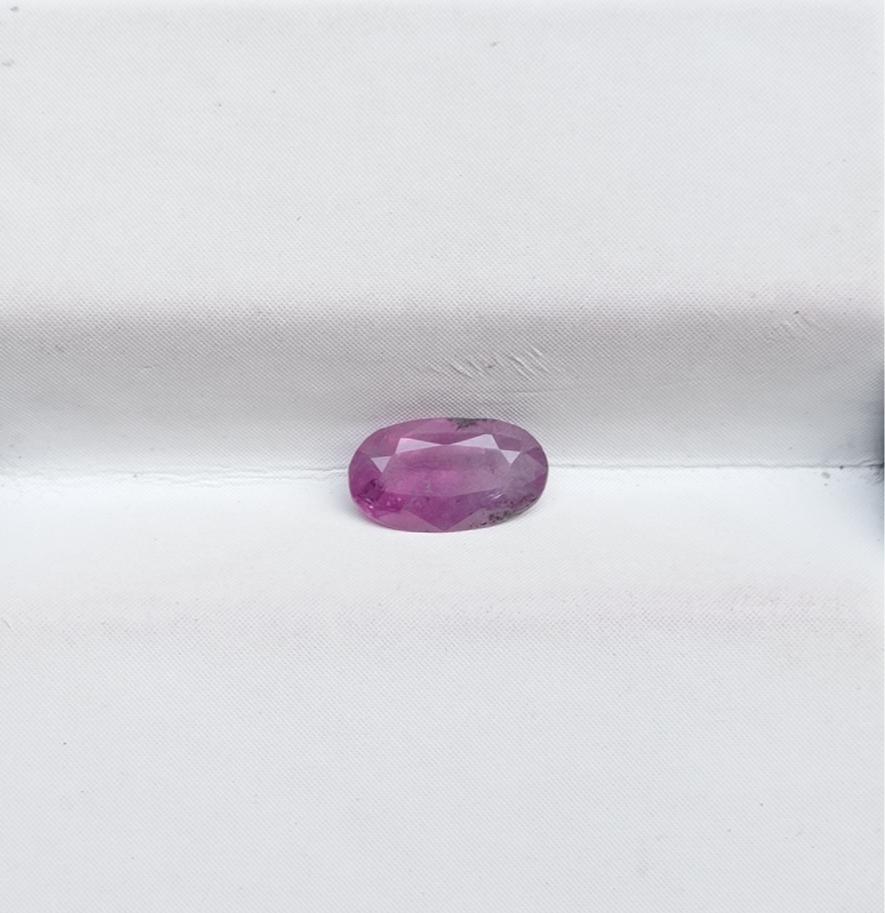 0.60ct Sapphire for Sale - Kashmiri Sapphire Gemstone with Natural Inclusions - Dimensions 7.1x4x2.5mm