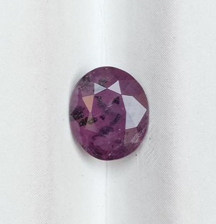 1.15ct Sapphire for Sale - Kashmiri Sapphire with Natural Inclusions - Dimensions 7.9x6.2x3mm