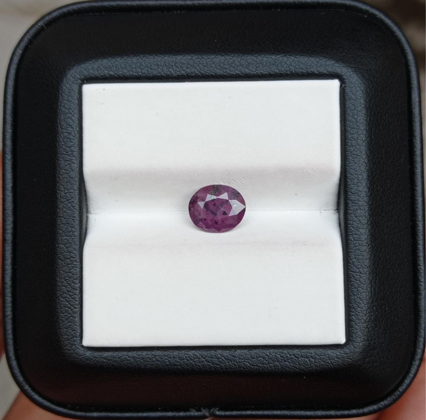 1.15ct Sapphire for Sale - Kashmiri Sapphire with Natural Inclusions - Dimensions 7.9x6.2x3mm