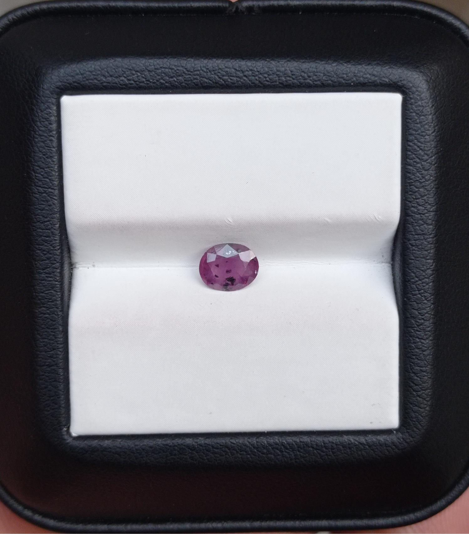 0.55ct Sapphire for Sale - Kashmiri Sapphire Gemstone with Natural Inclusions- Dimensions 6x5x2.1mm