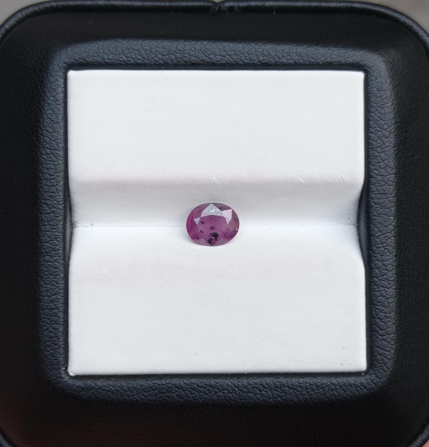 0.55ct Sapphire for Sale - Kashmiri Sapphire Gemstone with Natural Inclusions- Dimensions 6x5x2.1mm