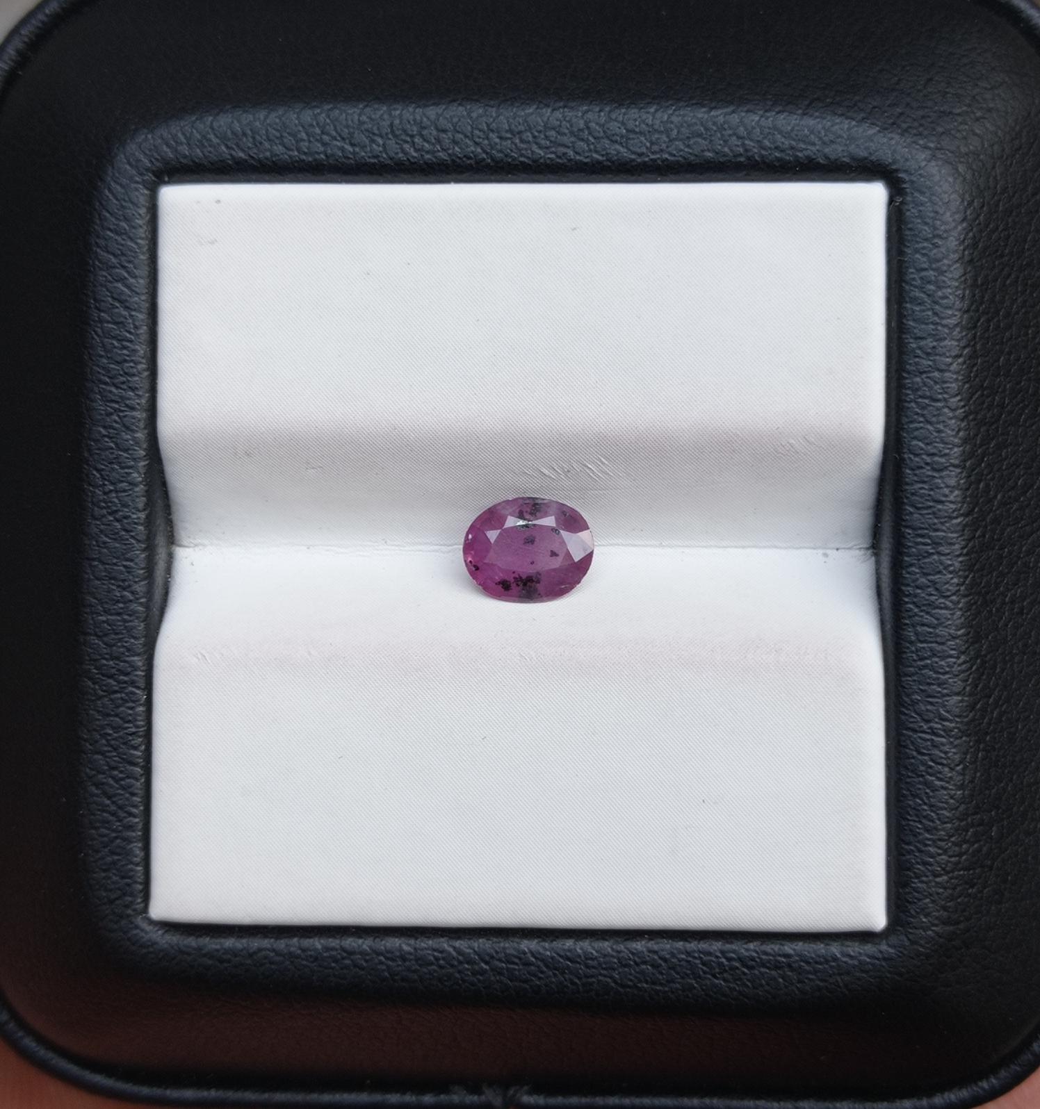 0.55ct Sapphire for Sale - Kashmiri Sapphire Gemstone with Natural Inclusions- Dimensions 6x5x2.1mm