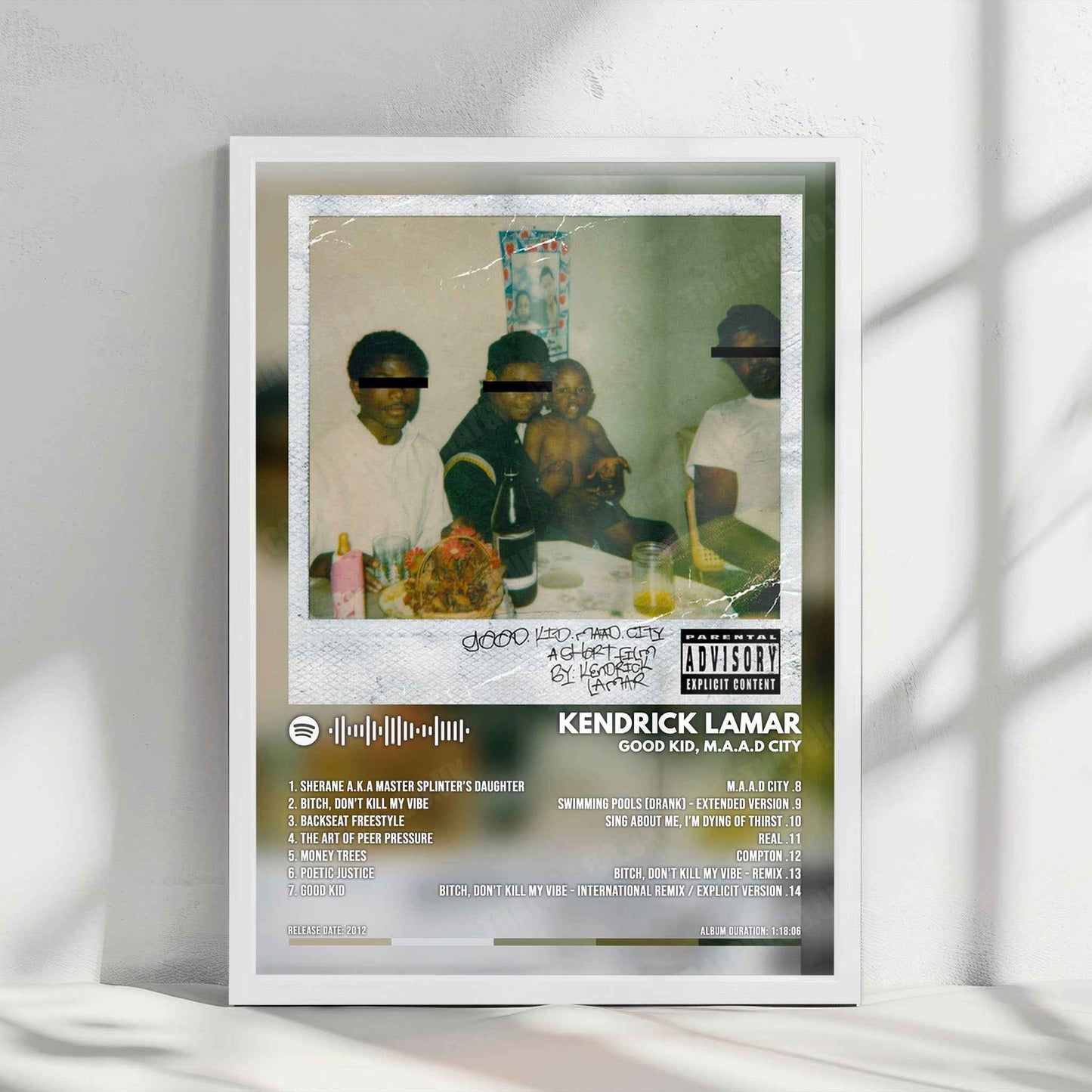 Kendrick Lamar - "good kid, m.A.A.d city" Album Cover Poster