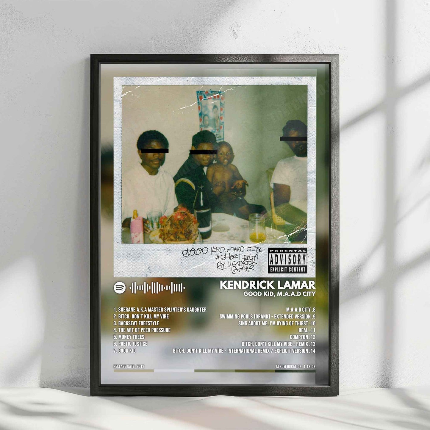 Kendrick Lamar - "good kid, m.A.A.d city" Album Cover Poster
