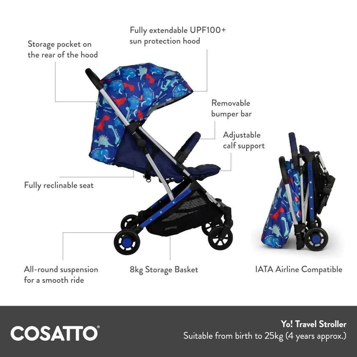 Cosatto Yo! Stroller - Silhouette
