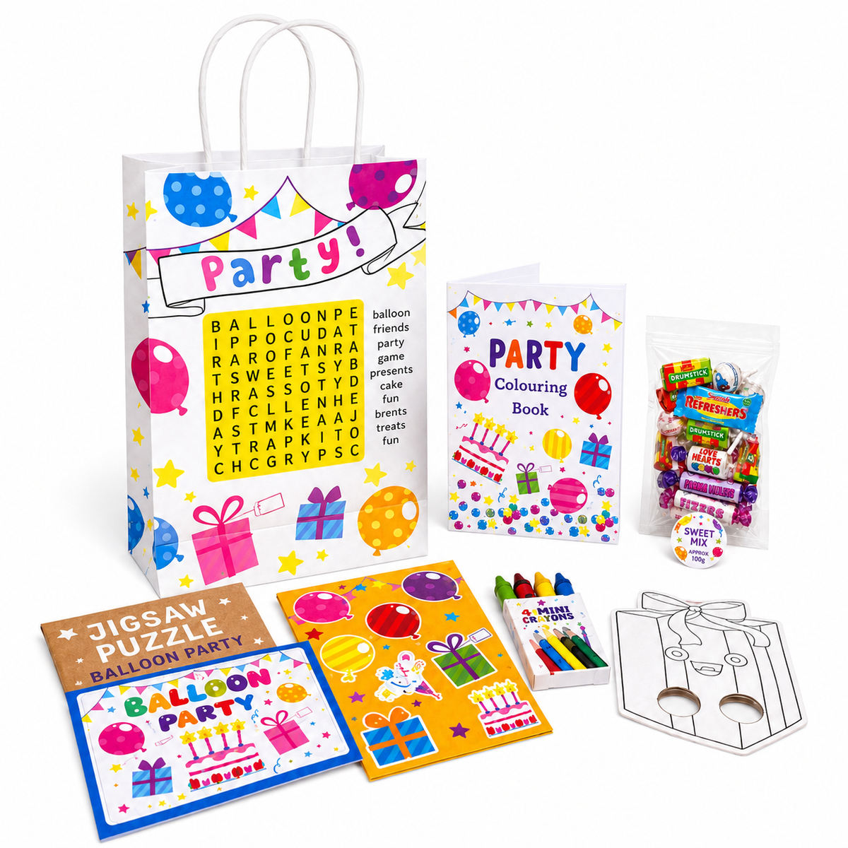 Kids Themed Party Bags (Optional 150g Sweets)