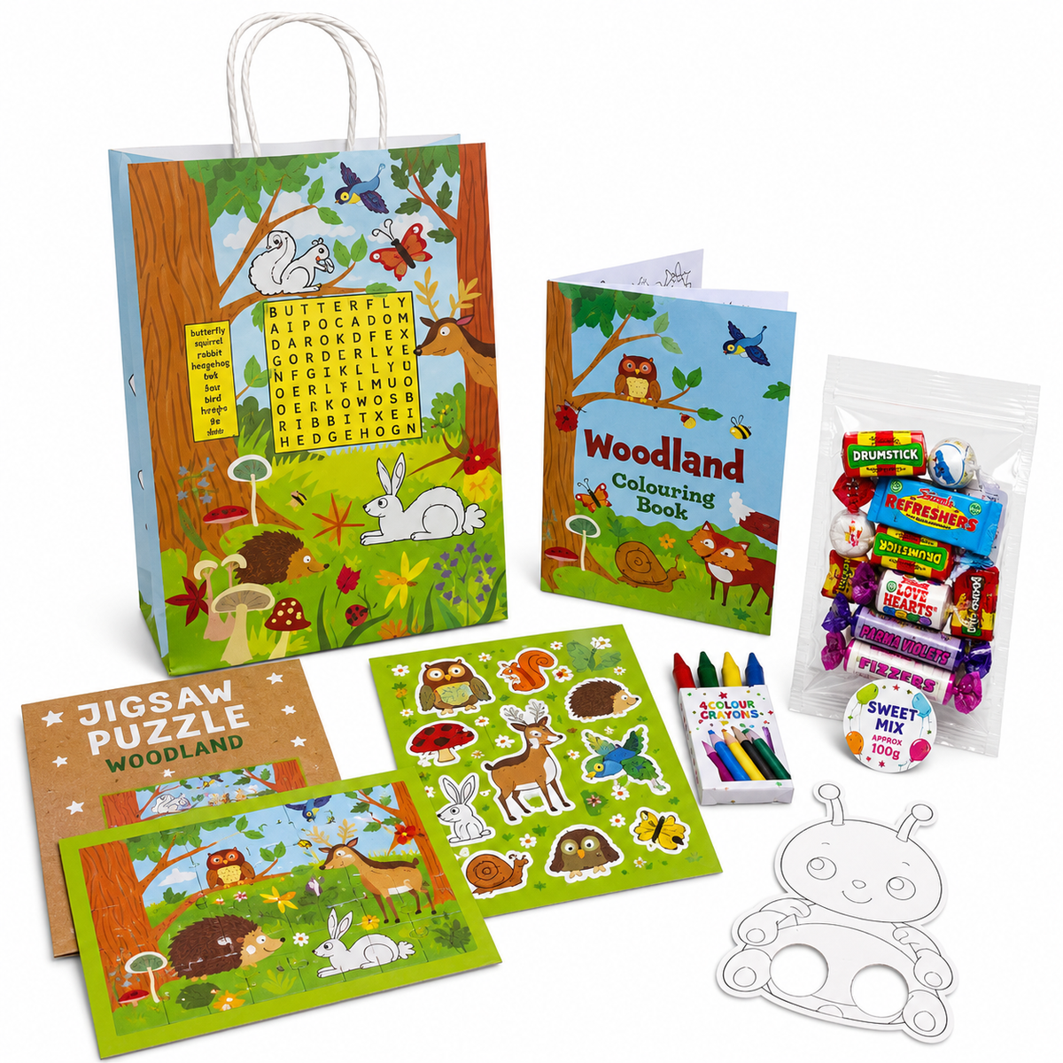 Kids Themed Party Bags (Optional 150g Sweets)