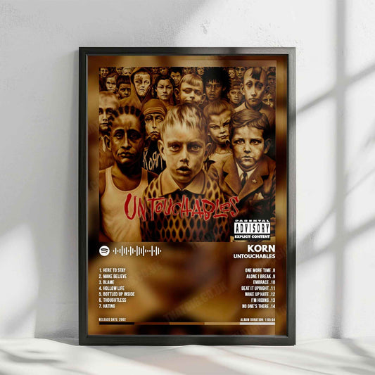 Korn "Untouchables  " Album Cover Poster - with Complete Tracklist