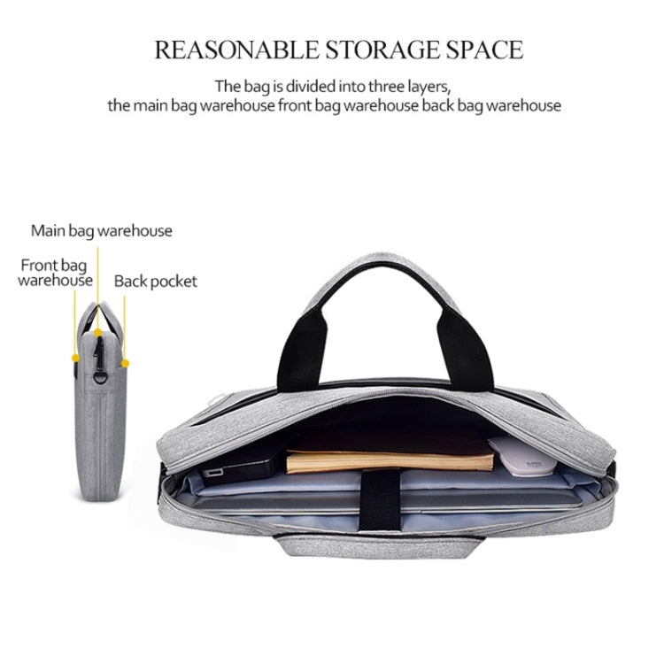 DJ06 Oxford Cloth Waterproof Wear-resistant Portable Expandable Laptop Bag for 13.3 inch Laptops, with Detachable Shoulder Strap, 13.3 inch