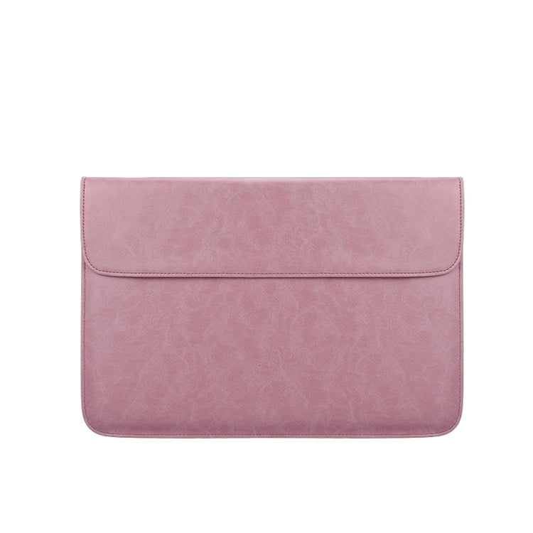 PU01S PU Leather Horizontal Invisible Magnetic Buckle Laptop Inner Bag for 14.1 inch laptops, 14.1 inch