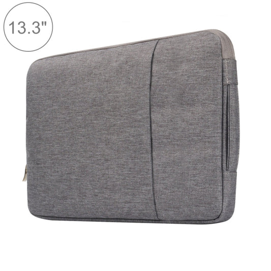 13.3 inch Universal Fashion Soft Laptop Denim Bags Portable Zipper Notebook Laptop Case Pouch for MacBook Air / Pro, Lenovo and other Laptops, Size: 35.5x26.5x2cm, 13.3 inch Grey, 13.3 inch Dark Blue, 13.3 inch Black