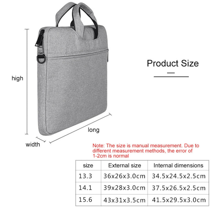 ST01S Waterproof Oxford Cloth Hidden Portable Strap One-shoulder Handbag for 14.1 inch Laptops, ST01S 14.1 inch Light Grey, ST01S 14.1 inch Dark Gray, ST01S 14.1 inch Navy Blue, ST01S 14.1 inch Black, ST01S 14.1 inch Pink