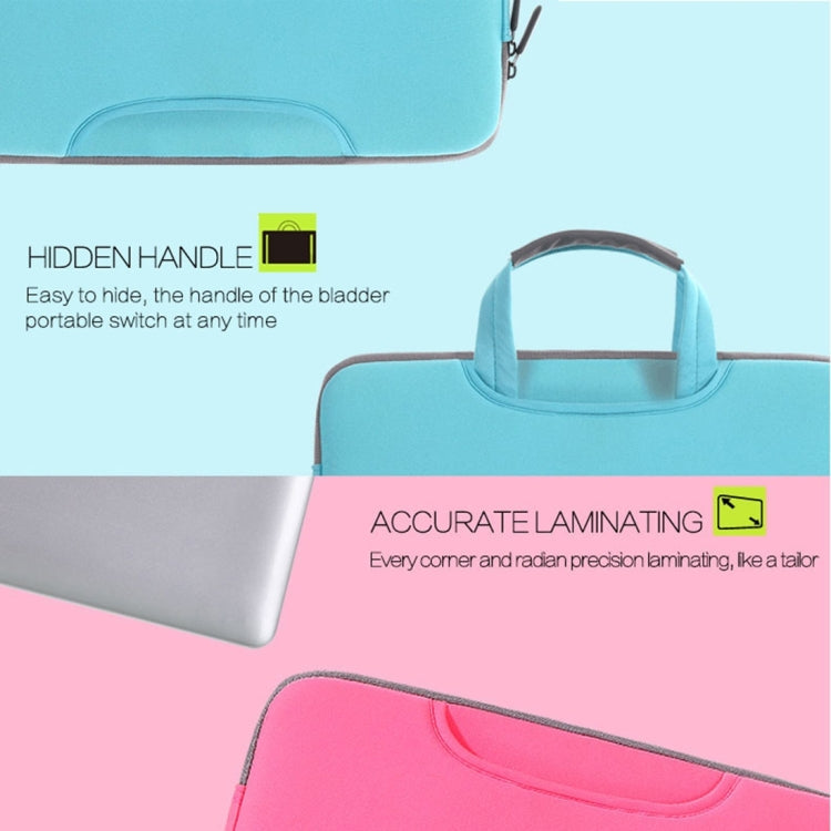 15.4 inch Portable Air Permeable Handheld Sleeve Bag for MacBook Air / Pro, Lenovo and other Laptops, Size: 38x27.5x3.5cm, 15.4 inch Grey, 15.4 inch Green, 15.4 inch Pink, 15.4 inch Black