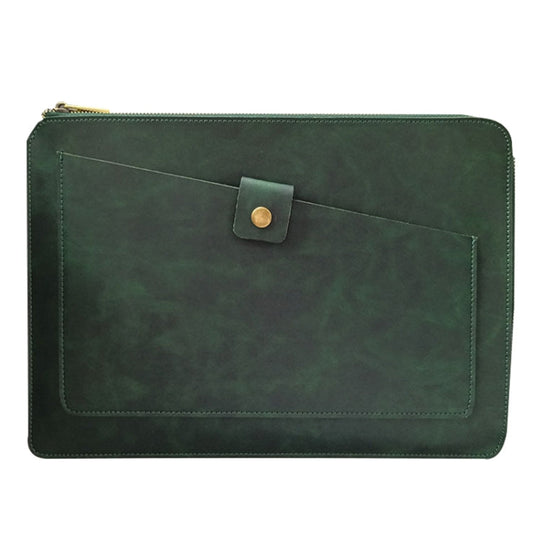 Universal Genuine Leather Business Zipper Laptop Tablet Bag For 12 inch and Below, 12 inch