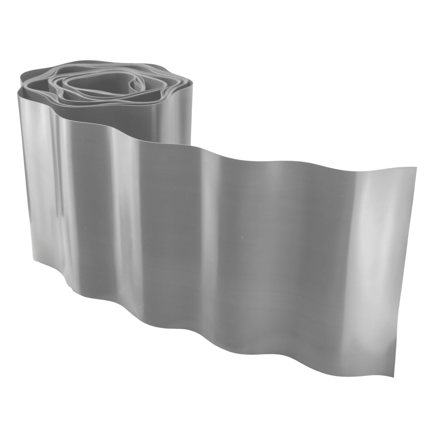 Wavy Plastic Garden Lawn Edging, H=15CM, L=9M, Light Gray for DIY Tool Accessory