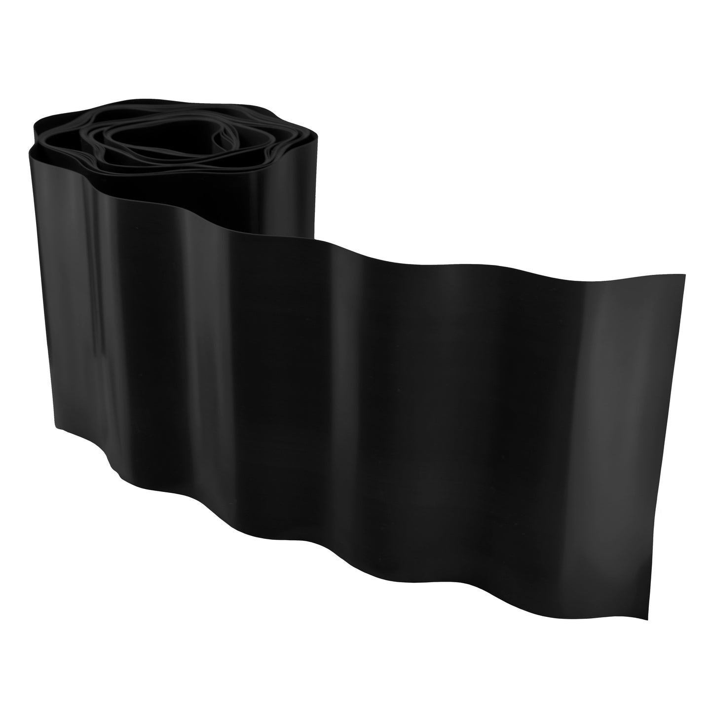 Wavy Plastic Garden Lawn Edging, H=10CM, L=9M, Black for Home and Garden Use